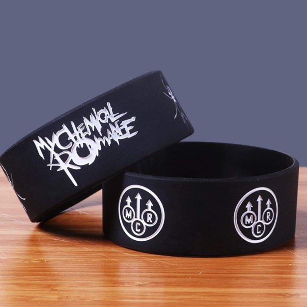 2-PACK MCR MUSIC PROMO ACCESSORY MY CHEMICAL ROMANCE BRACELETS BAND WRISTBANDS
